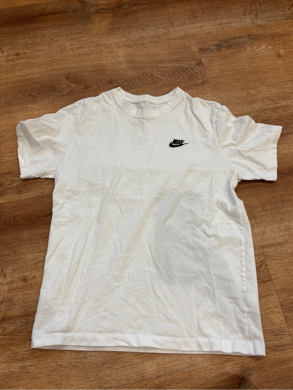 Nike White Short Sleeve Tee with Black Swoosh